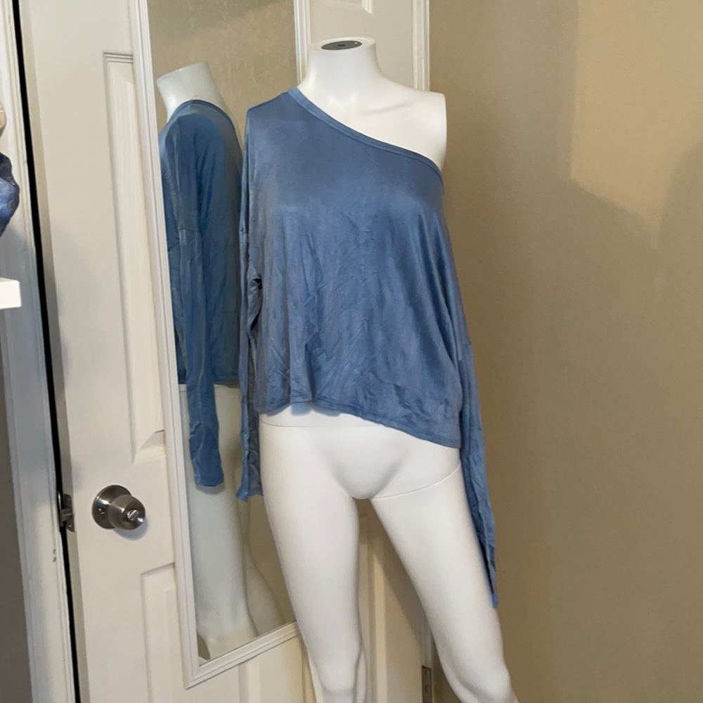 Blue long sleeve top